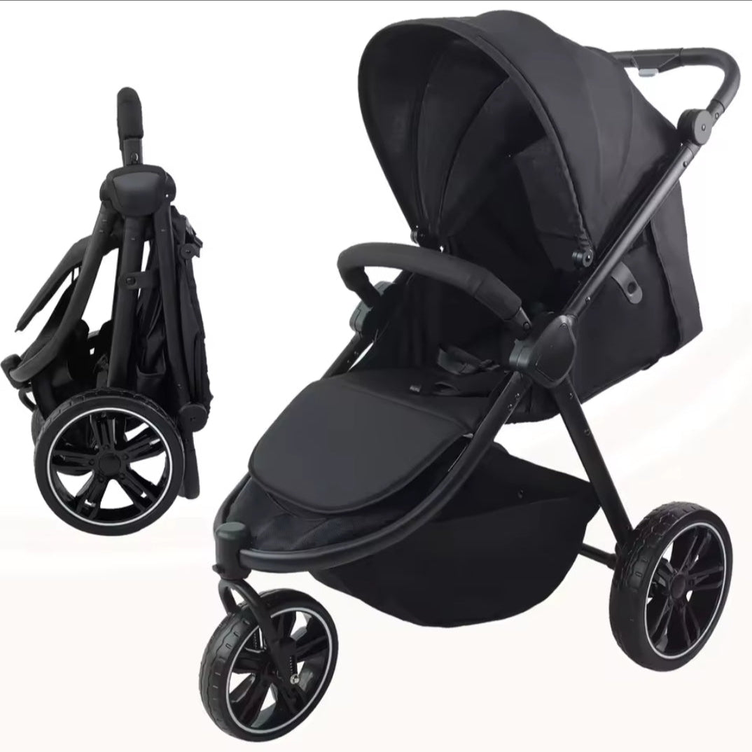 Robuster 3-Rad-Kinderbuggy mit Offroad-Reifen, Einhand-Lenkung & 5-Punkt-Gurt – Sportlich, Praktisch & Sicher bis 22 kg