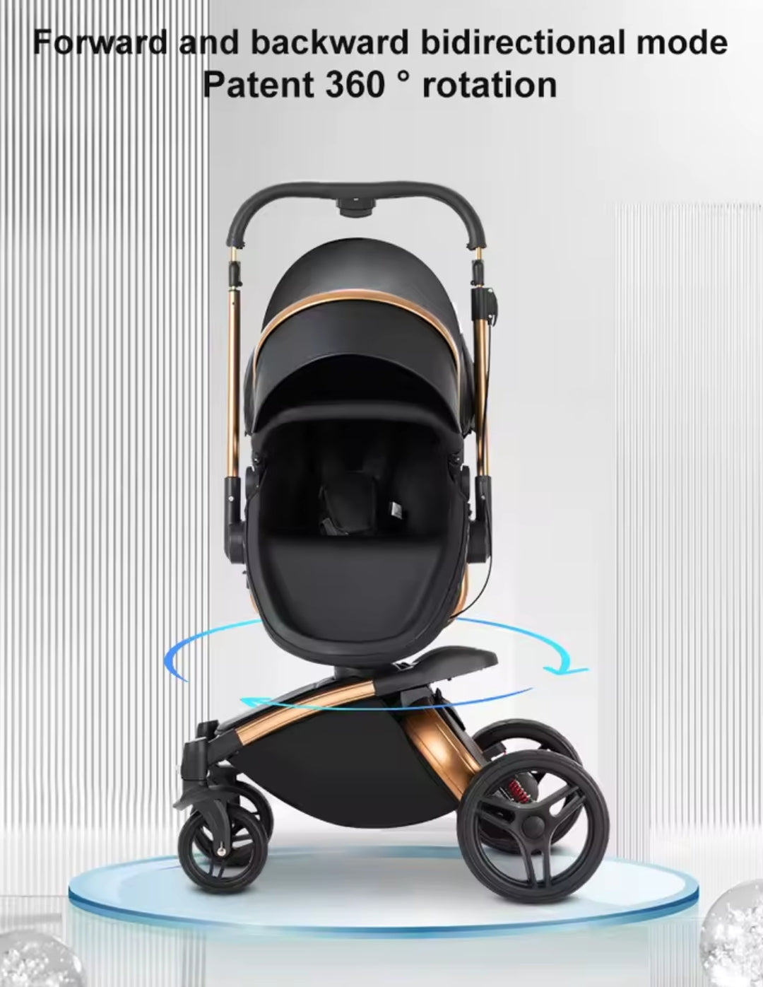 Leichter 3-in-1 Kinderwagen – Komfort und Flexibilität für Ihr Baby Khaki - Luxus